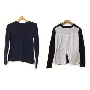 Topshop Navy Tulip Back Sweater Size 2